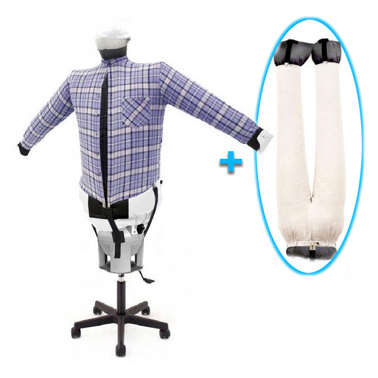 EOLO Stira Asciuga SA06 SP INOX in Automatico Camicie Camicette Polo Robot Stiratore Verticale Stira Facile Asciuga Manichino Gonfiabile Aria Calda Stiro Verticale Ferro da Stiro Professionale 2 Programmi Made in Italy Garanzia 5 Anni Efficienza A++