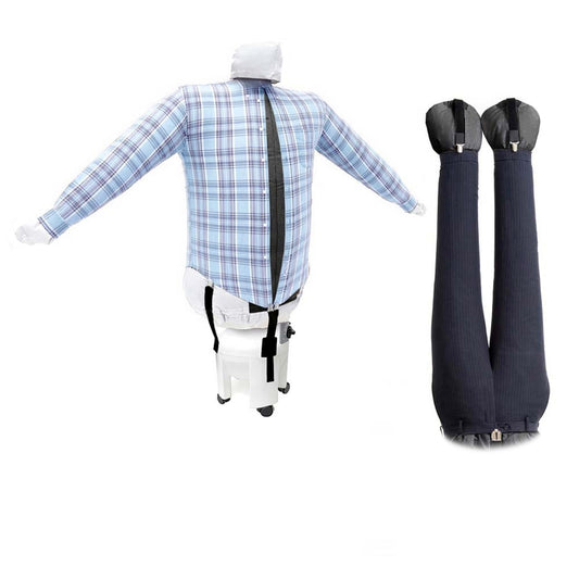 EOLO Stirasciuga SA04 RE INOX Stira Camicie Pantaloni Stiro Professionale Asciuga in Automatico Asciugatrice Stira Vestiti Manichino Aria Calda Ferro da Stiro Verticale Bambola Gonfiabile 2 Programmi 4 Ruote Made in Italy Garanzia 5 Anni Efficienza A++