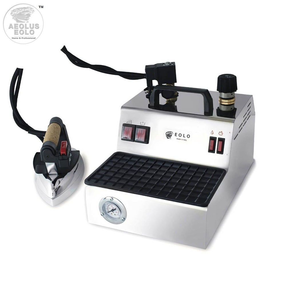 Sistema stirante professionale GV08 INOX con Caldaia in Rame a Risparmio energetico e Resistenza esterna anticalcare (2,4 L) Made in Italy Garanzia 5 anni