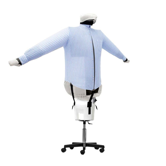 EOLO Stirasciugatore SA05 S ECO Stira Asciuga in Automatico Camicie Camicette Polo Stiratrice Asciugatrice Stendiasciuga Manichino Aria Calda Ferro Stiro Verticale Professionale 3 Programmi Supporto 5 Ruote Made in Italy Garanzia 5 Anni Efficienza A++