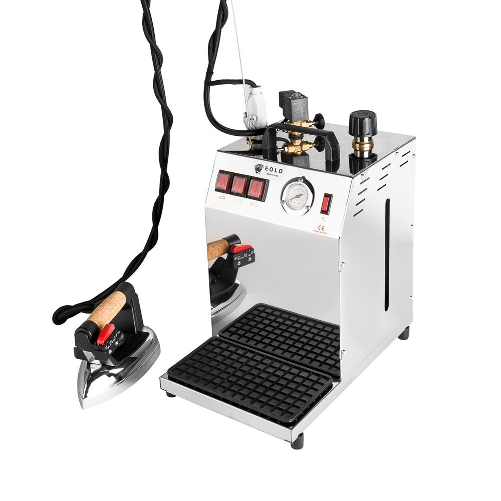 Sistema stirante professionale GV12 INOX con Caldaia in Rame a Risparmio Energetico e Resistenza esterna anticalcare (5 L) Made in Italy Garanzia 5 anni