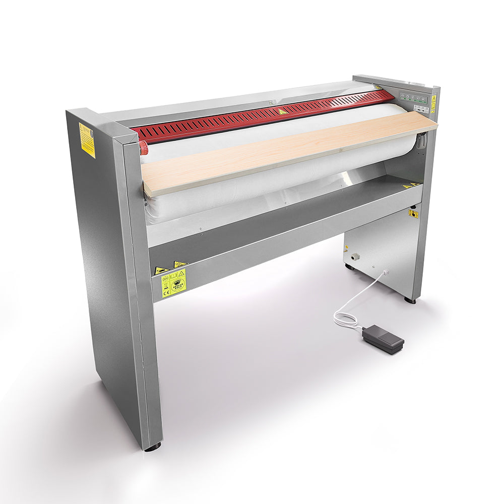 Stiratrice a Rullo Professionale MG04 M Plus Mangano da Stiro Biancheria Piana Federe Lenzuola Copriletti Asciugamani Tende Tovaglie Tovaglioli Rullo 140x25 cm Elettronica Efficienza A++ Garanzia 5 Anni