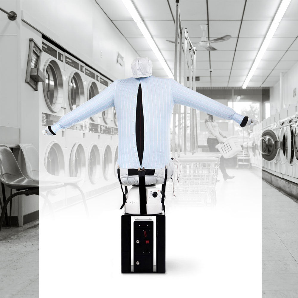 EOLO Stiratrice SA14 S SELF INOX con Gettoniera Professionale Stira Facile Asciuga Automatico StirasciugaCamicie Camicette Polo Stiratore Asciugatore Stirasciugare Manichino Aria Calda Robot Stiro 2 Programmi Made in Italy Garanzia 5 Anni Efficienza A++