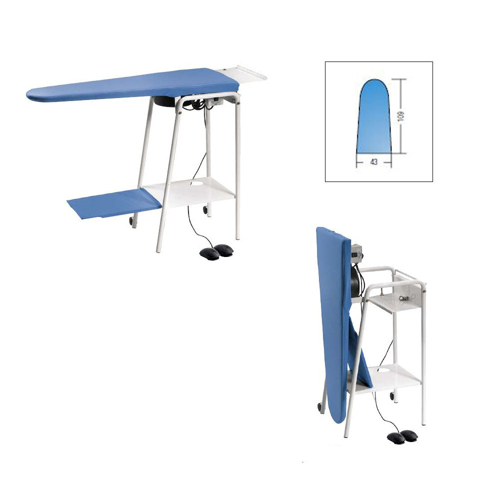 Tavolo da Stiro Professionale pieghevole Motore aspirante e soffiante con Piano riscaldato Modello AT10 Made in Italy Garanzia 5 anni