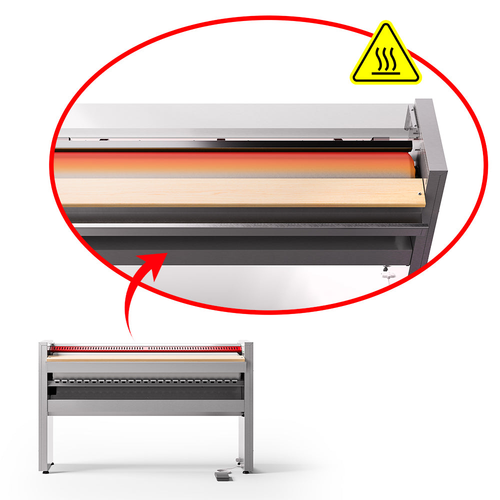 Stiratrice a Rullo Professionale MG06 T Mangano da Stiro Biancheria Piana Federe Lenzuola Copriletti Asciugamani Tende Tovaglie Tovaglioli Rullo 120x25 cm Elettronica Efficienza A++ Garanzia 5 Anni