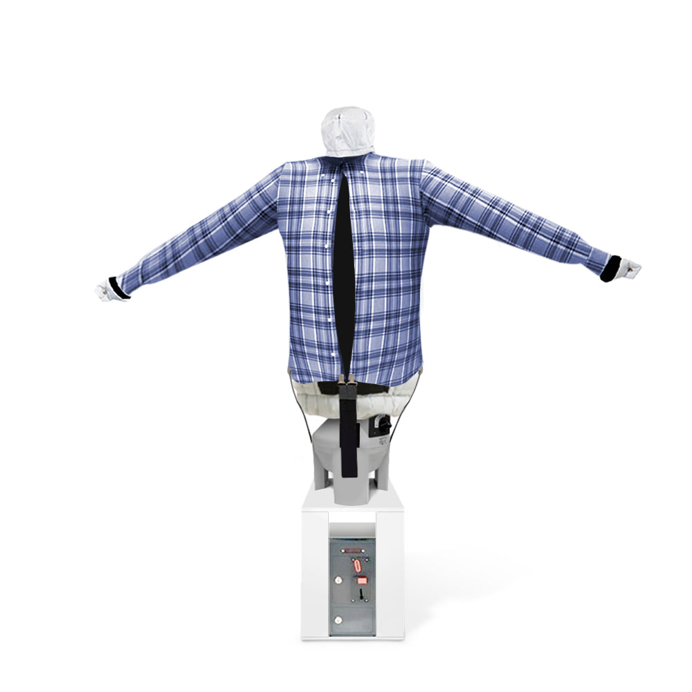 EOLO Stira Asciuga SA17 S SELF INOX Automatico Professionale con Gettoniera Camicie Camicette Polo Maglie Felpe Robot Stira Vestiti Ferro da Stiro Asciuga Stendiasciuga Aria Calda Ferro Verticale Stiratore Made in Italy Garanzia 5 Anni Efficienza A++