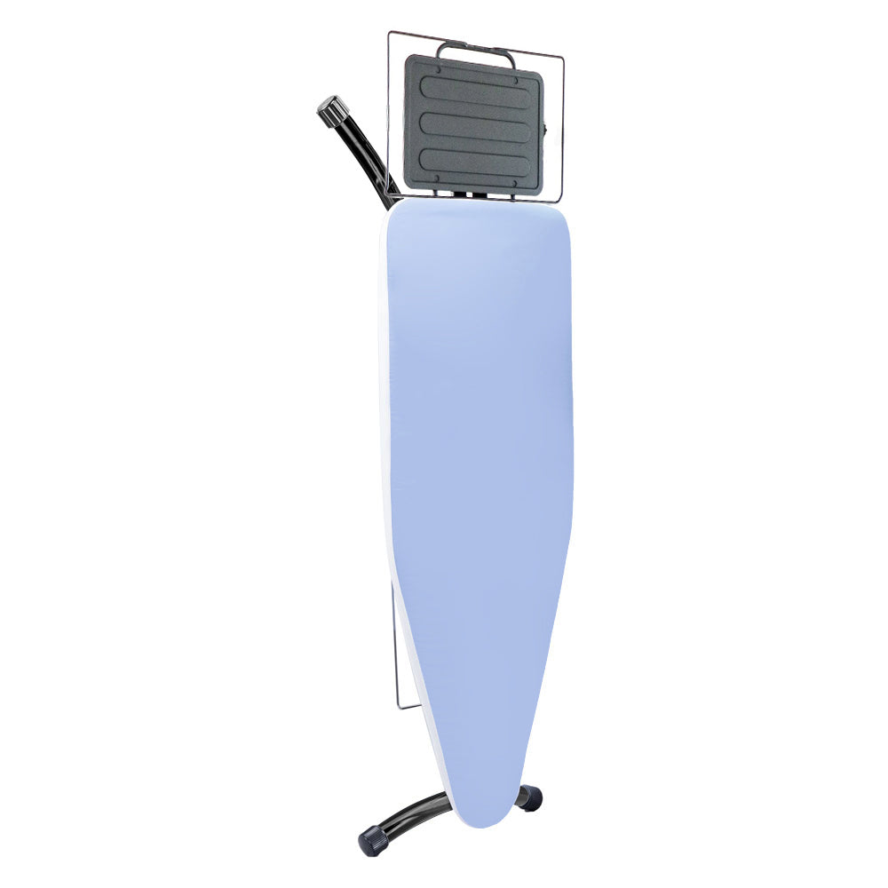 Asse da Stiro AT05 Robusto con Poggiaferro Tavolo Pieghevole Salvaspazio Altezza Regolabile Metallo Antiruggine Massima Stabilità Piano Professionale Copriasse Imbottito Garanzia 5 Anni