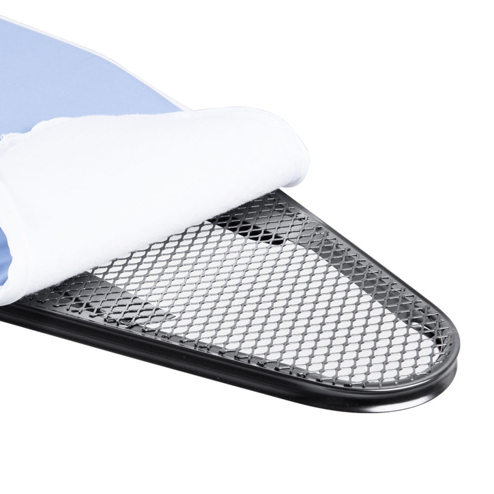 Asse da Stiro AT05 Robusto con Poggiaferro Tavolo Pieghevole Salvaspazio Altezza Regolabile Metallo Antiruggine Massima Stabilità Piano Professionale Copriasse Imbottito Garanzia 5 Anni