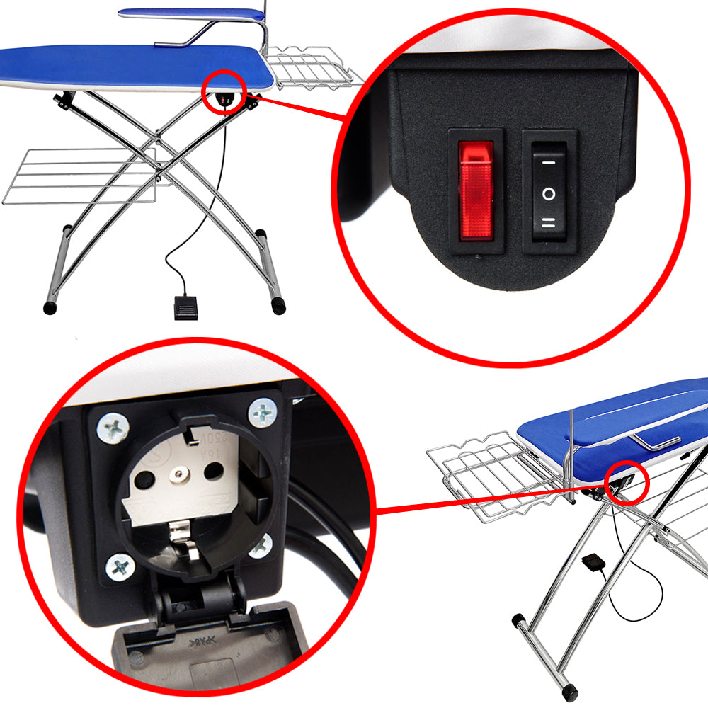 EOLO Asse da Stiro AT06 ARS Professionale ad uso Domestico Intenso Termoaspirante e Soffiante (120x45 cm) Made in Italy Garanzia 5 Anni Efficienza A++