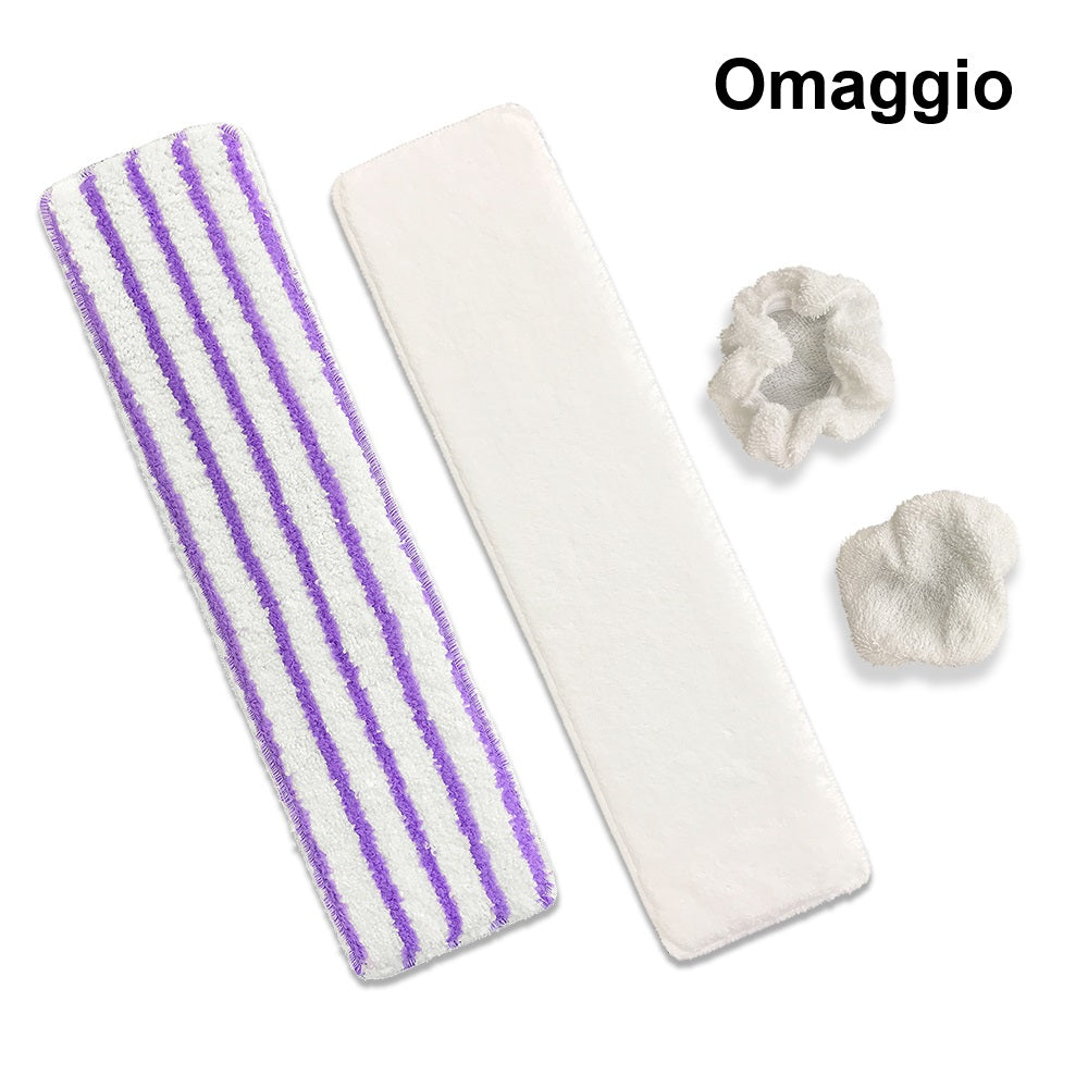 EOLO Generatore di Vapore GV05P Pulitore Multiuso Kit Pulizia Interni Esterni Macchina Pulitrice Vaporetto Professionale Anticalcare LavaPavimenti Vetri Pulitore Tappezzeria Divani Tessuti Made in Italy Garanzia 5 anni Efficienza A++