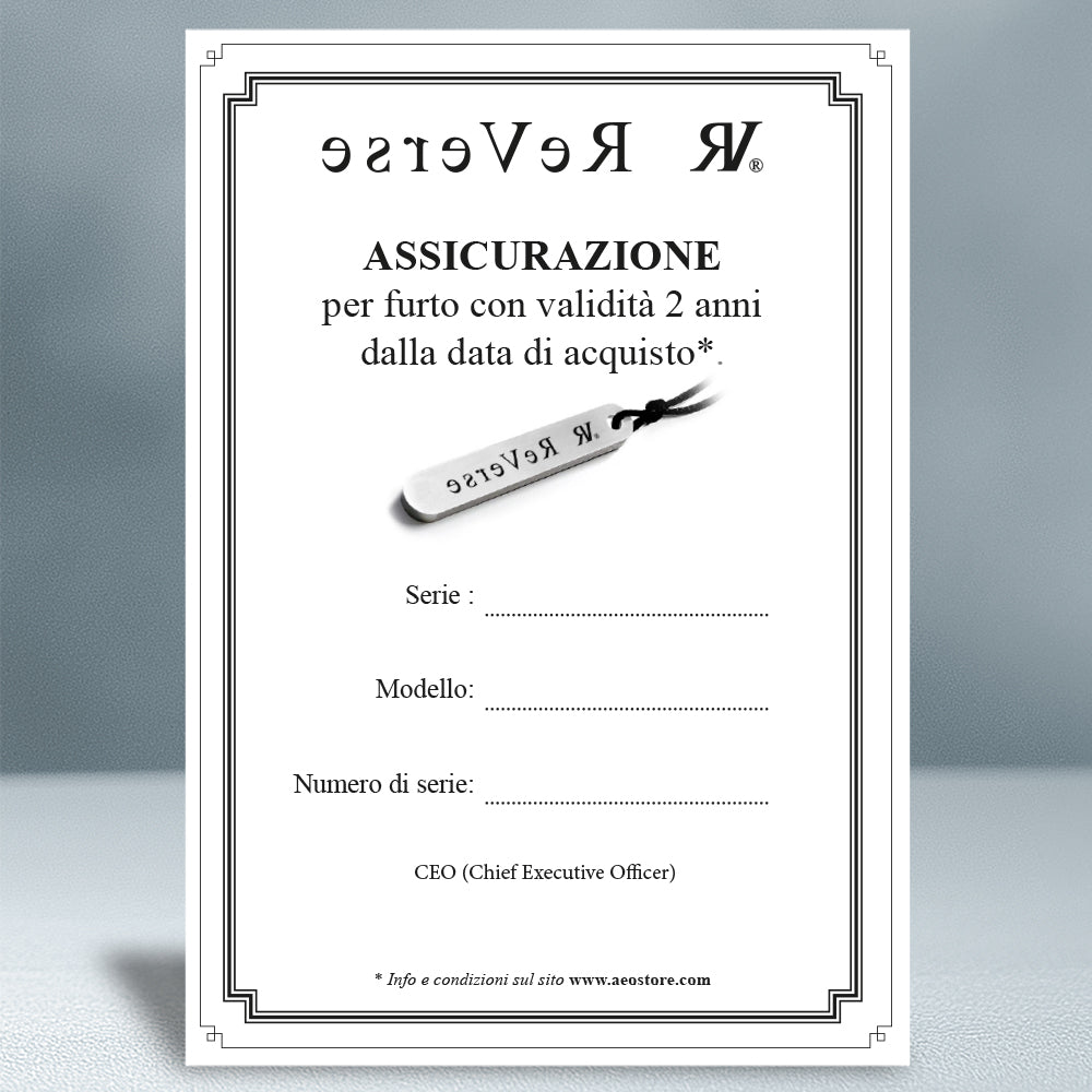 RV REVERSE Collana Esclusiva con Ciondolo "Fearless" Exclusive Necklace with Pendant Art. 034