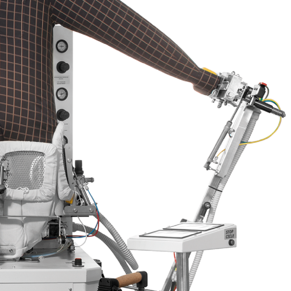 EOLO Stirasciugatrice SA25 FV Stira Asciuga Professionale Automatico a Vapore Pneumatico Camicie Ferro da Stiro a Secco Motore Soffiante Made in Italy Garanzia 5 Anni Efficienza A++