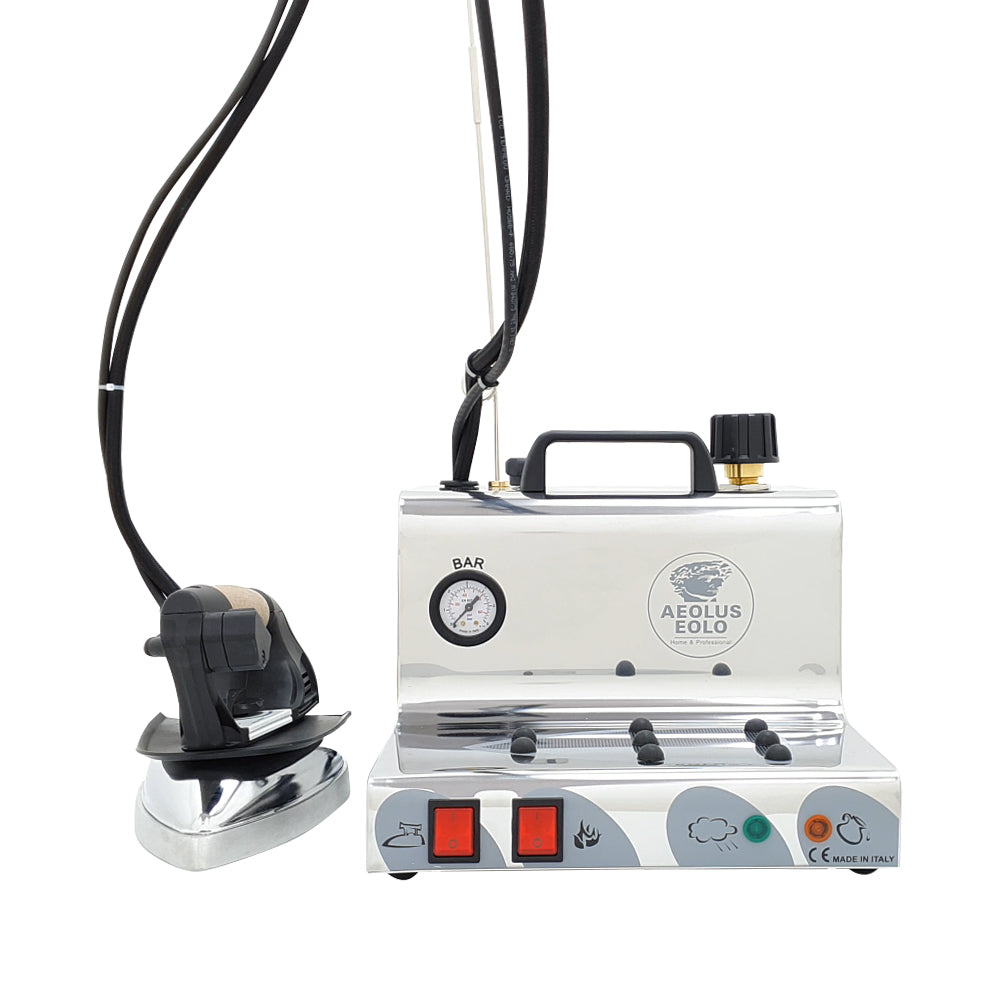 Sistema stirante professionale GVK14 con Caldaia in Acciaio inox AISI 304 e Resistenza esterna anticalcare (2,2 L) Classe energetica A++ Made in Italy Garanzia 5 anni
