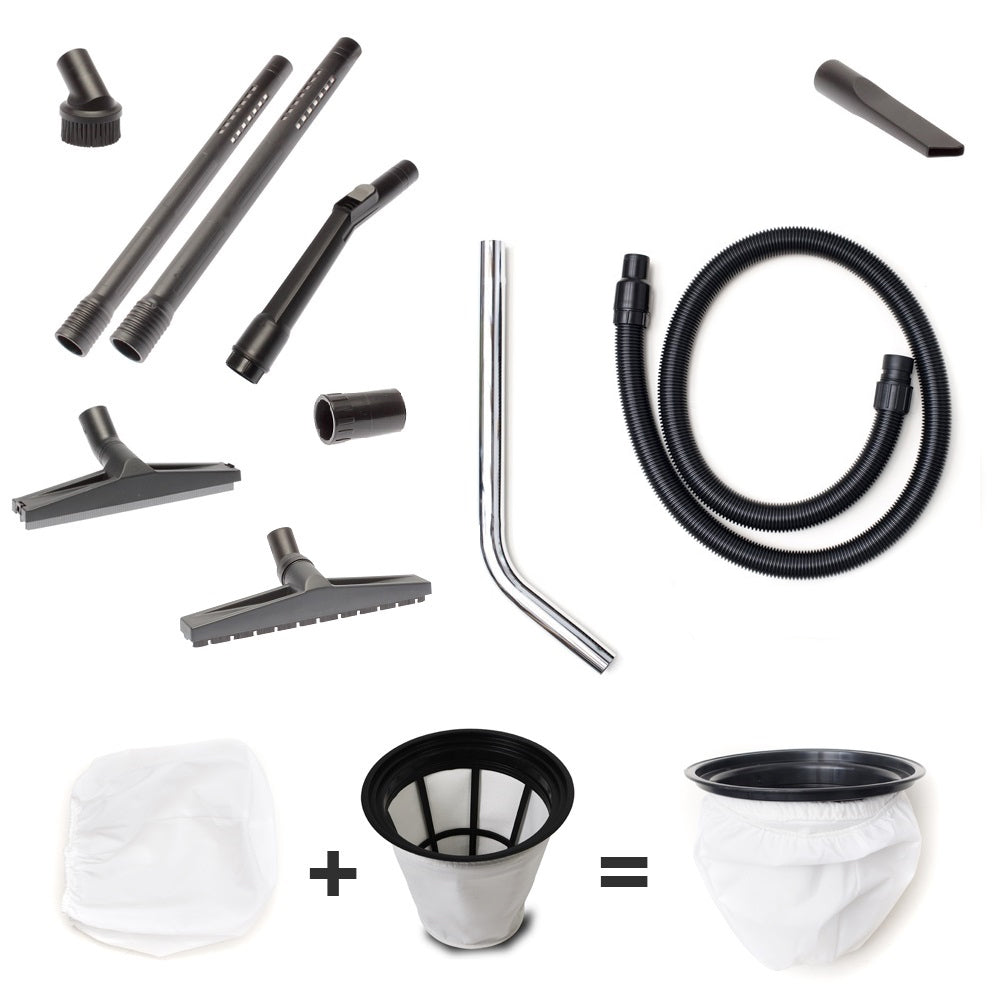 Aspirapolvere professionale per fuliggine e cenere calda con accessori, modello LP32 INOX GT