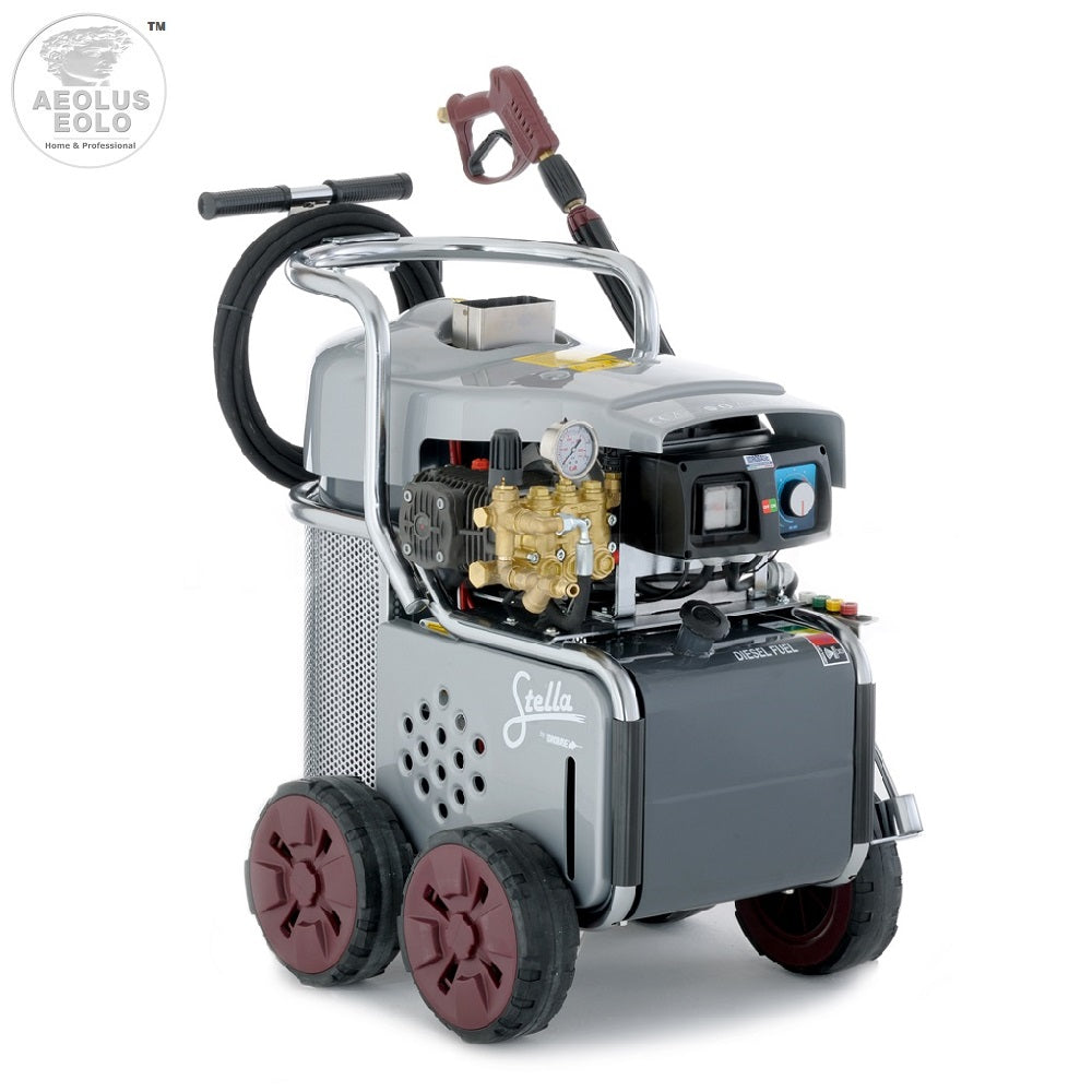 EOLO Idropulitrice LPD08 Professionale ad Acqua Calda Made in Italy Garanzia 5 Anni Efficienza A++