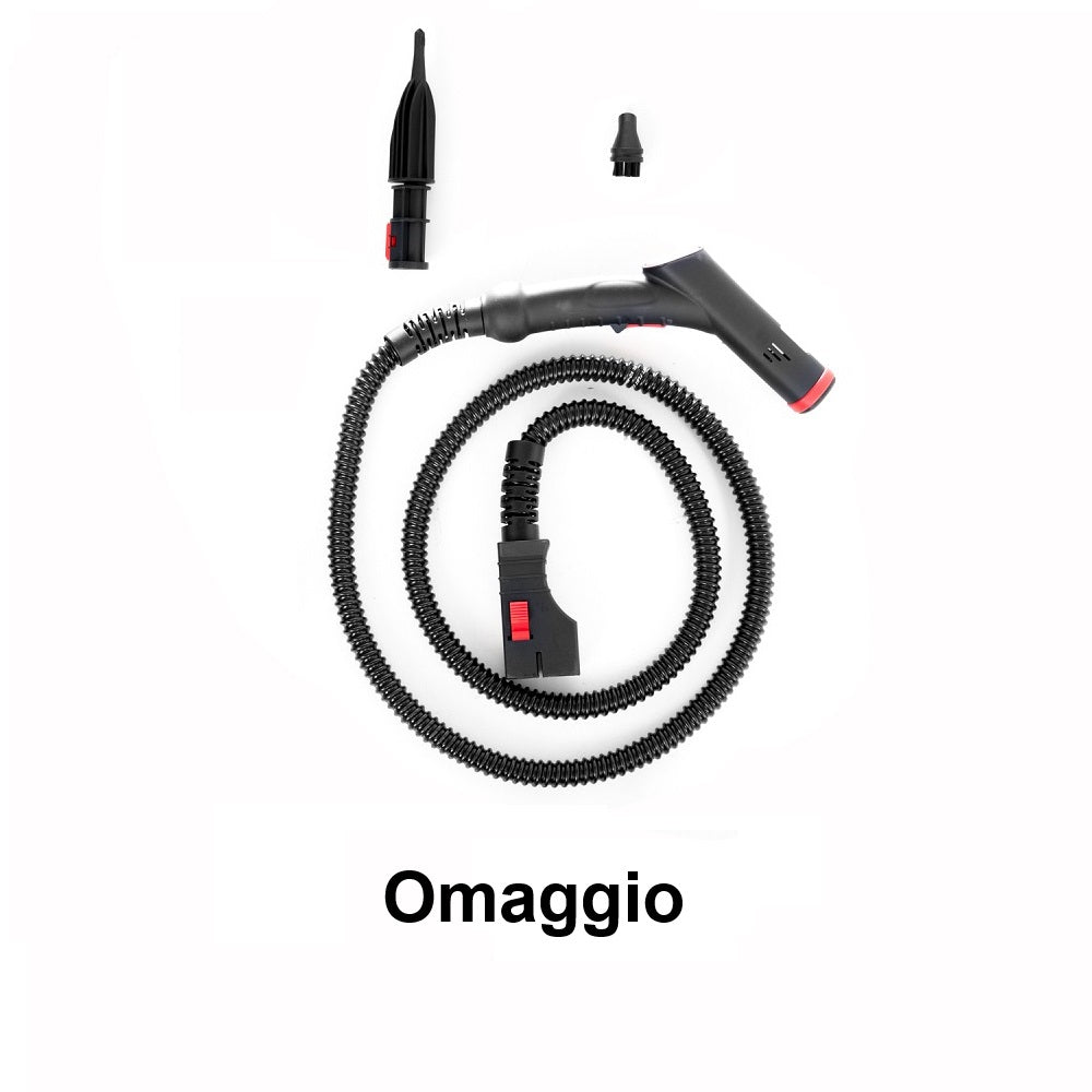 EOLO Pulitore a Vapore con Aspirapolvere Professionale LP04 RA Sistema Pulizia Lava Sanifica Pavimenti Vetri Divani Tappati Materassi Sedili Auto Lavasuperfici Aspira Liquidi Solidi Pulitrice Potente Made in Italy Garanzia 5 Anni Efficienza A++