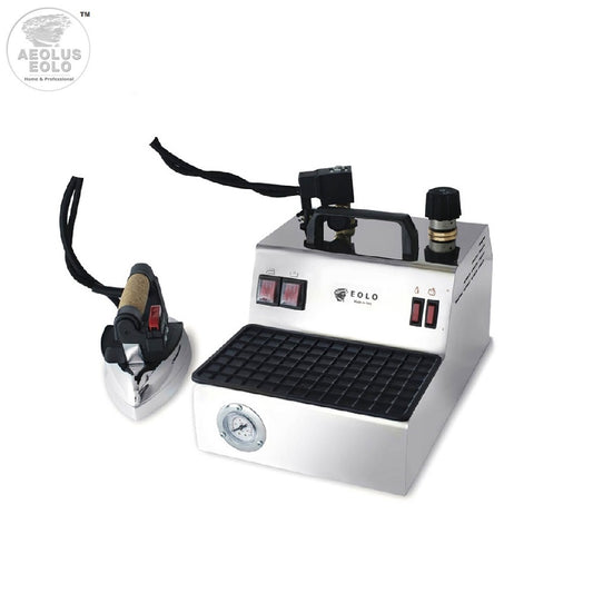 EOLO Sistema Stirante GV02 INOX Ferro da Stiro Professionale Generatore di Vapore Secco Caldaia in Rame Anticalcare Corazza Acciaio Inox Stiro Verticale Stiratore Stirare Stiratrice Risparmio Energetico Efficienza A++ Made in Italy Garanzia 5 Anni