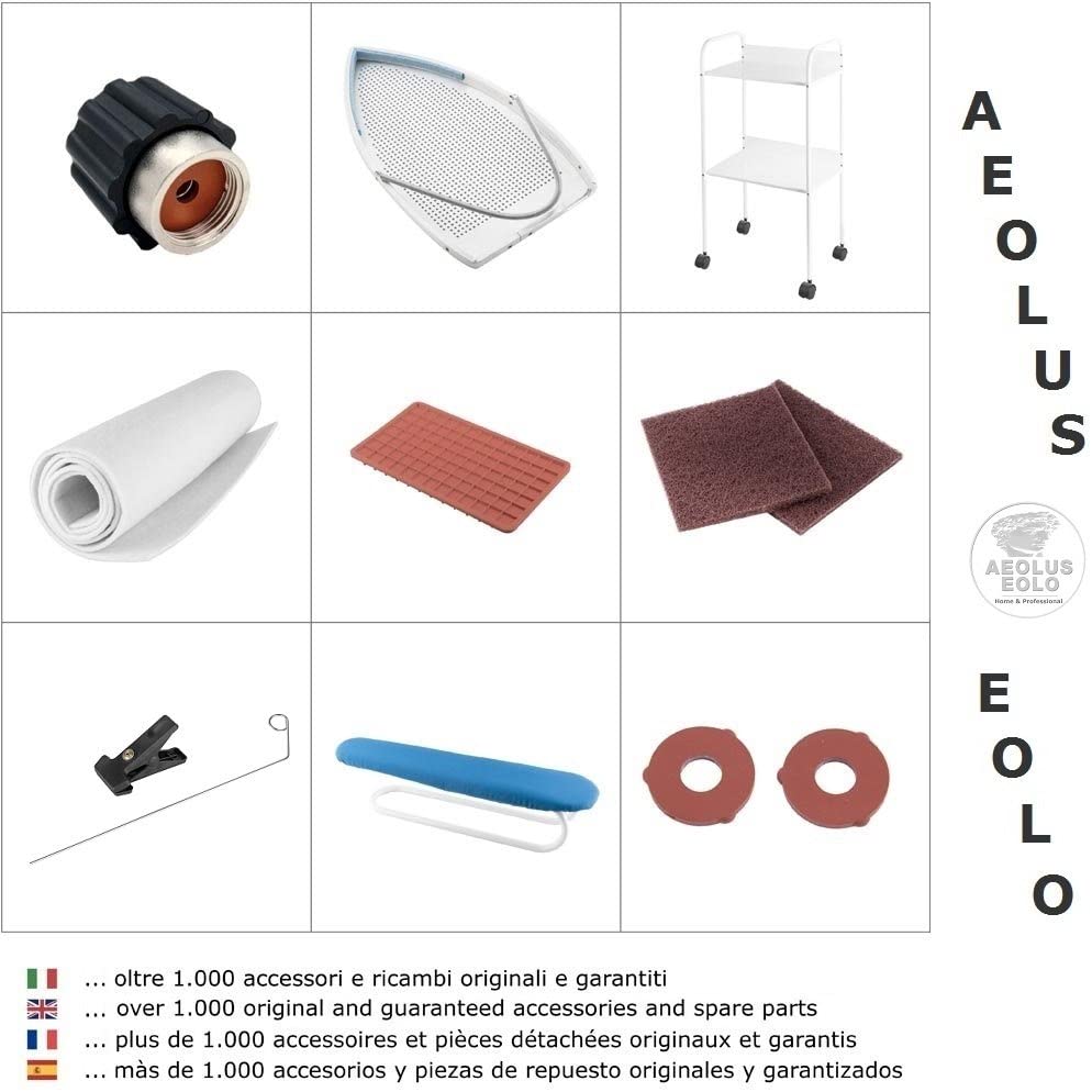 Carrello fisso per sistema stirante con doppio pianetto e 4 ruote