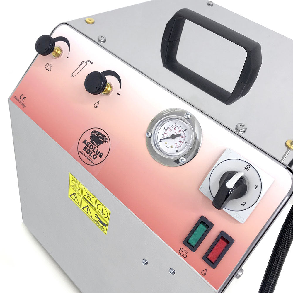 EOLO Macchina LP02 C RA Pistola a Vapore Secco 180 Gradi Ricarica Automatica Pulitrice Professionale Pulizia Disinfestazione Igienizzazione Superfici Laboratori Studi Medici Officine Artigiani Anticalcare Made in Italy Garanzia 5 Anni Efficienza A++