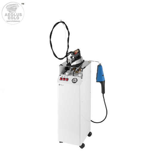 Sistema stirante professionale AV01 FS RA con Caldaia in rame a Risparmio energetico Resistenza esterna anticalcare e Ricarica automatica Classe energetica A++ Made in Italy Garanzia 5 anni