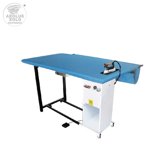 Tavolo da stiro professionale modello TS06 con Caldaia Motore aspirante Piano riscaldato con termostato Classe Energetica A++ Made in Italy Garanzia 5 anni